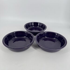 Fiesta Purple 7” Cereal Soup Bowls Set of 3 HLC USA Ceramic